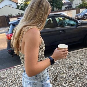 Patrons of Peace Tie Front Crop Top